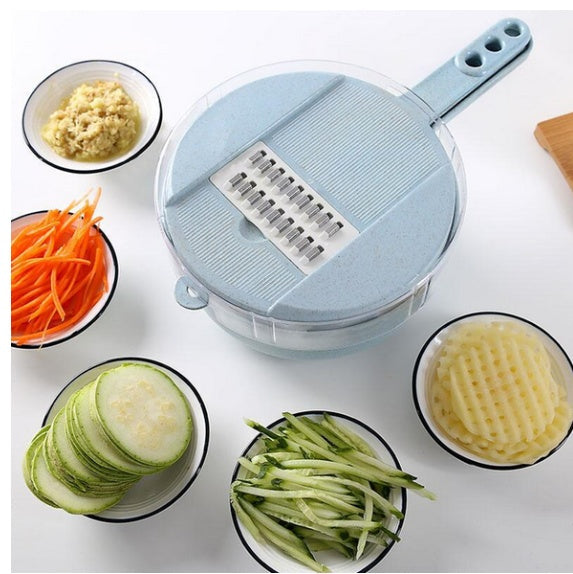 8-in-1 Mandoline Vegetable Slicer – Potato, Carrot, Onion Grater with Strainer & Cutter for Kitchen