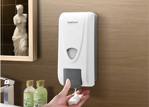 Wall-mounted hand press foam soap dispenser