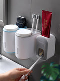 Automatic Wall Mounted Toothpaste Dispenser Set – Hands-Free Toothpaste Holder & Bathroom Accessories Organizer