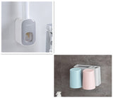 Automatic Wall Mounted Toothpaste Dispenser Set – Hands-Free Toothpaste Holder & Bathroom Accessories Organizer
