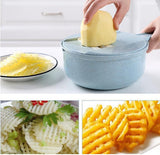 8-in-1 Mandoline Vegetable Slicer – Potato, Carrot, Onion Grater with Strainer & Cutter for Kitchen